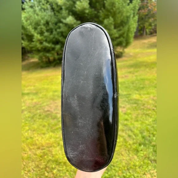 Black Leather Circle-Handle Women’s Bag - Picture 11 of 13